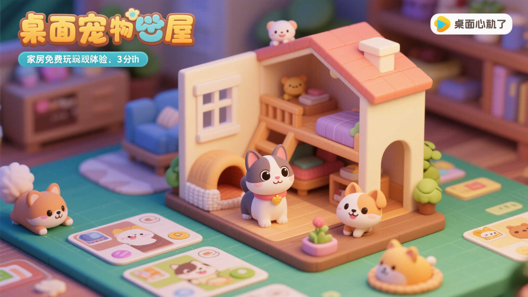 温馨治愈手游《桌宠屋》免费体验 定制你的宠物乐园